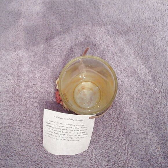 Paiute Indian 3D Wedding Basket Shot Glass Southwestern Heavy Base Shooter Utah - Picture 8 of 9